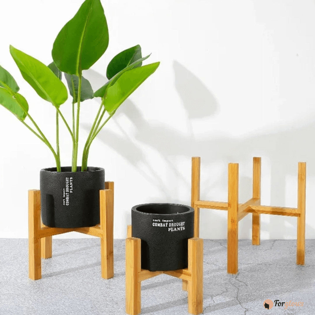 Suporte Para Vasos Bambu