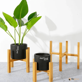 Suporte Para Vasos Bambu