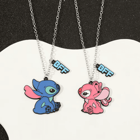 Colar Melhores Amigos Stitch e Angel