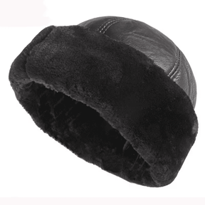 Gorro Masculino de Couro Peluciado