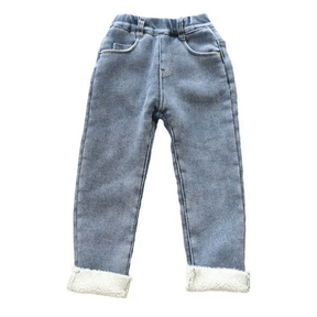 Calça Infantil Jeans Com Pelúcia