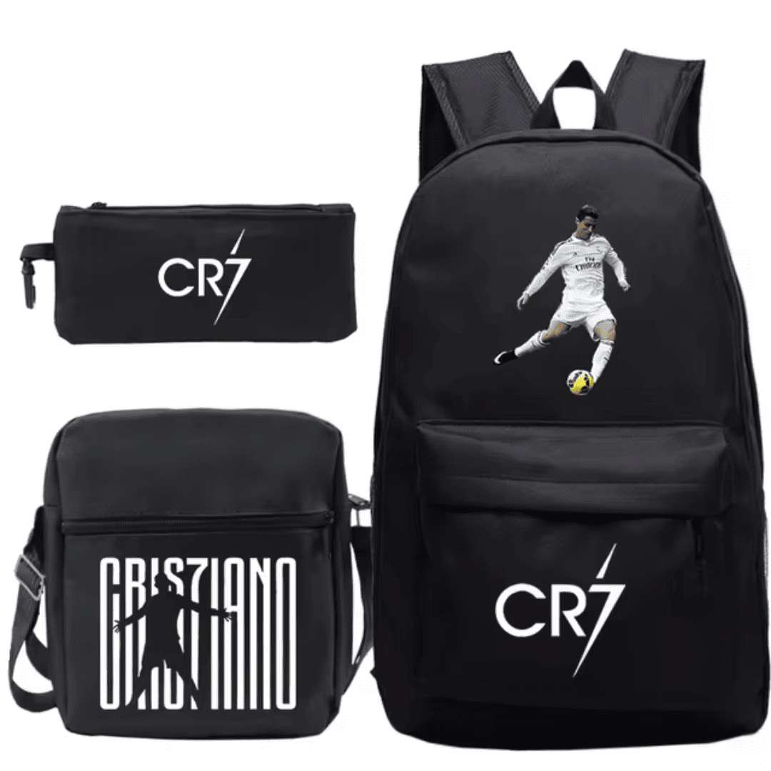 Kit Mochila, Lancheira e Estojo Cristiano Ronaldo CR7