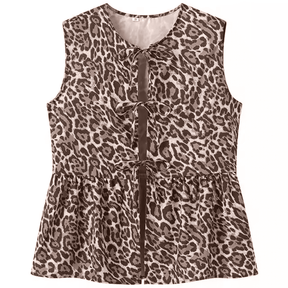 Conjunto Feminino de Blusa e Calça Animal Print