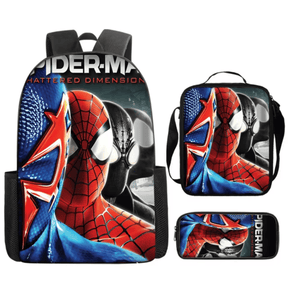 Kit Mochila, Lancheira e Estojo Homem Aranha