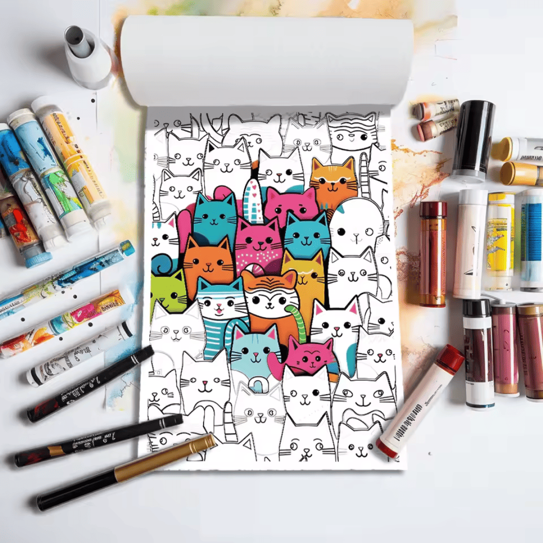 Livro de Colorir Meow 25 Páginas