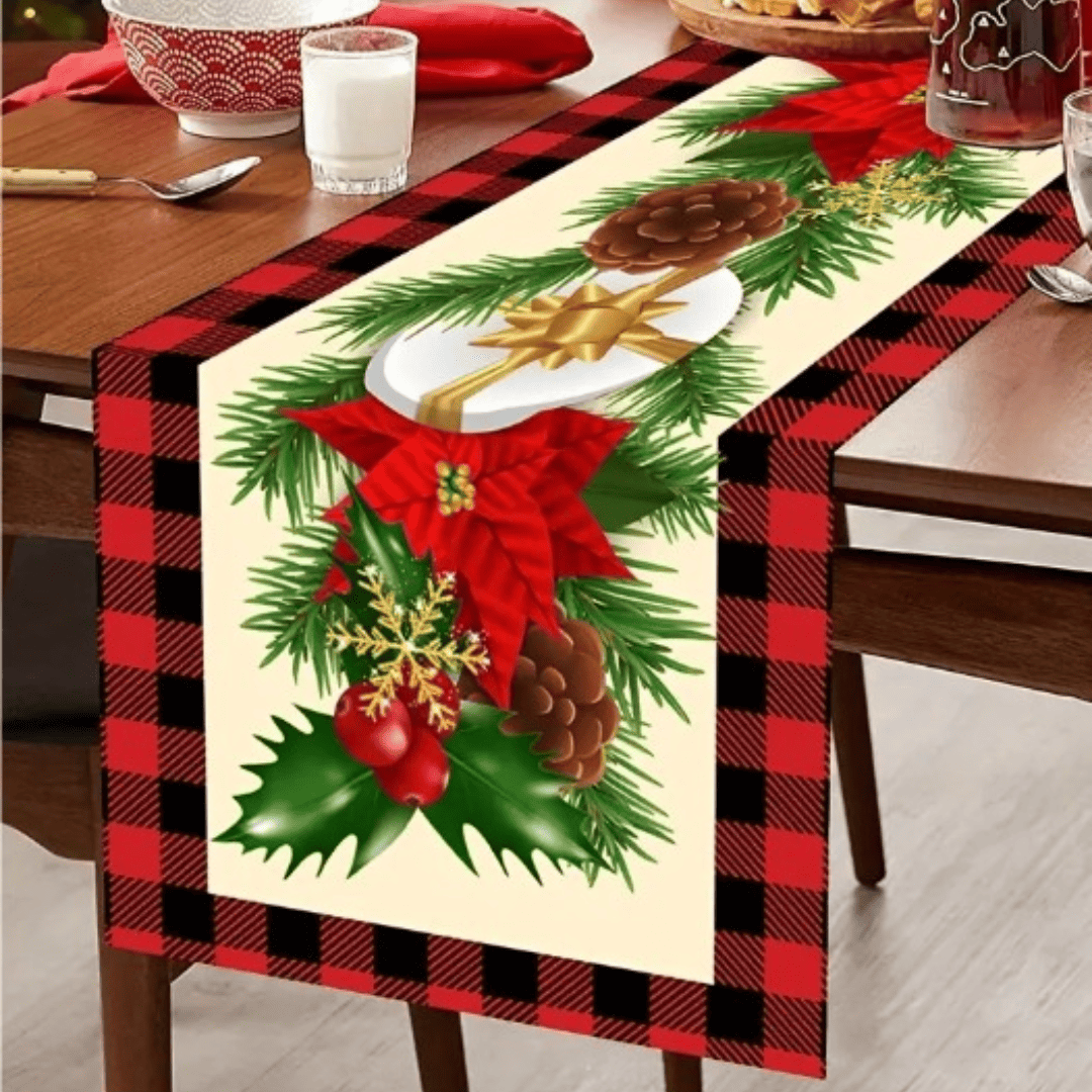 Trilho de Mesa Decoração de Natal