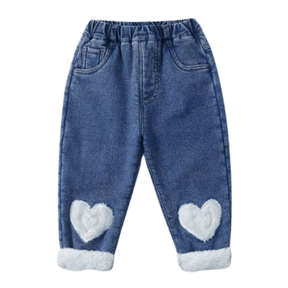 Calça Infantil Jeans e Peluciada