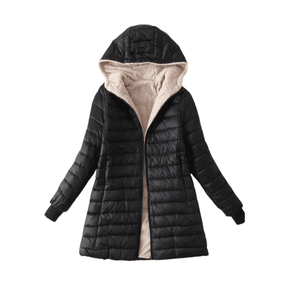 Jaqueta Feminina Puffer Longa com Pelúcia