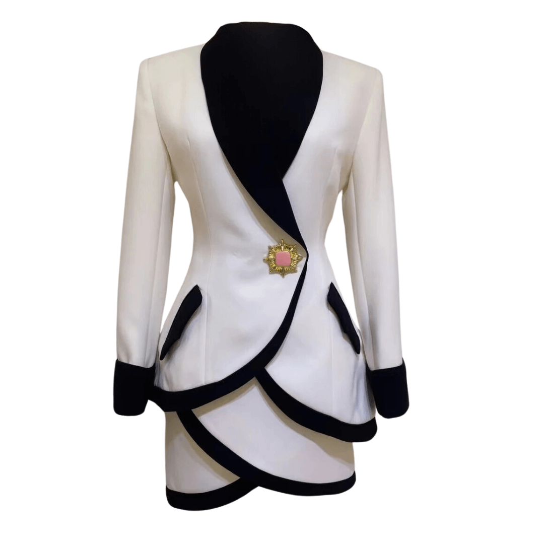 Conjunto Feminino Saia e Blazer Lã Vintage Lovely