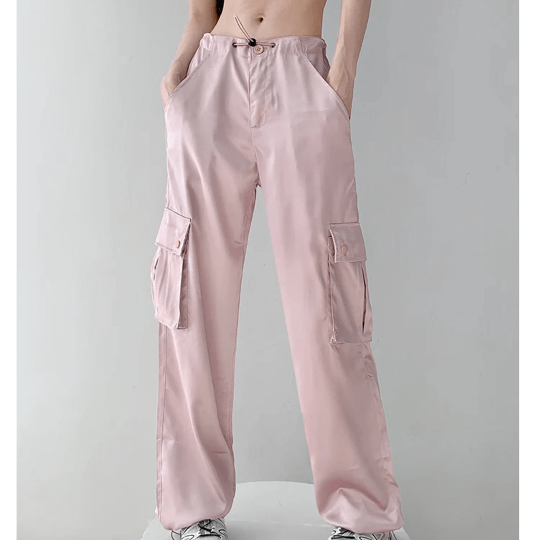 Calça Feminina Cargo Acetinada