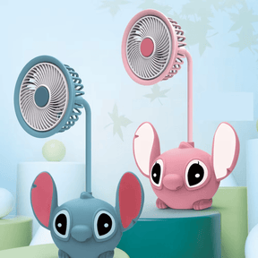 Mini Ventilador de Mesa com Apontador de Lápis do Stitch