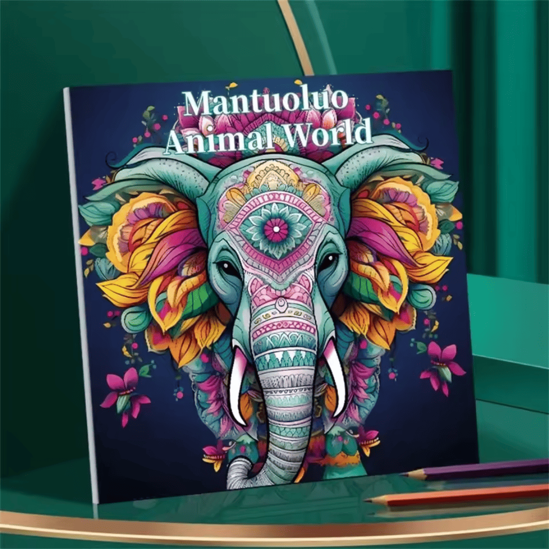 Livro de Colorir Animais Mandala 22 Páginas