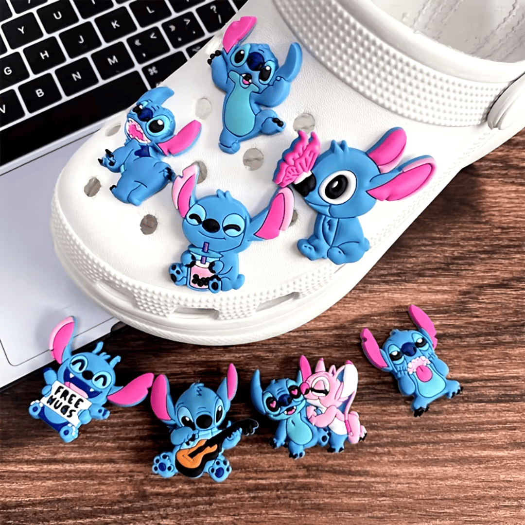 8 Bottons para Crocs do Stitch