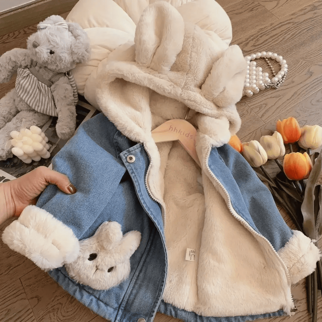 Jaqueta Jeans Infantil Forrada com Pelúcia