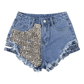 Short Feminino Jeans com Tachas River