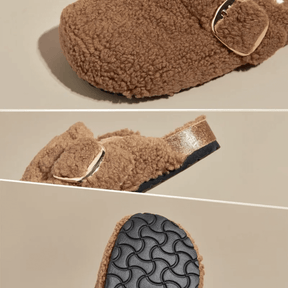 Pantufa Feminina Peluciada com Fivela