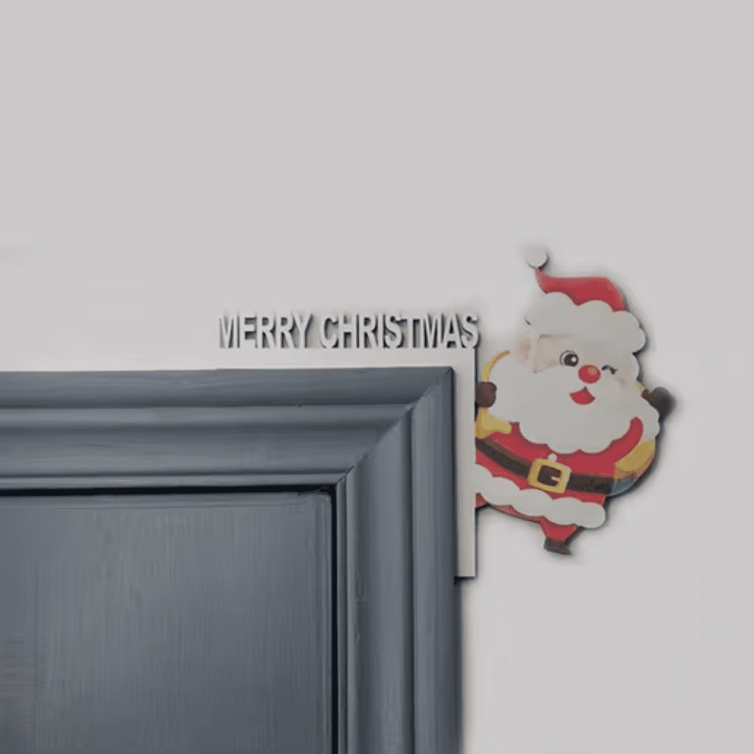 Enfeite Canto de Porta Papai Noel