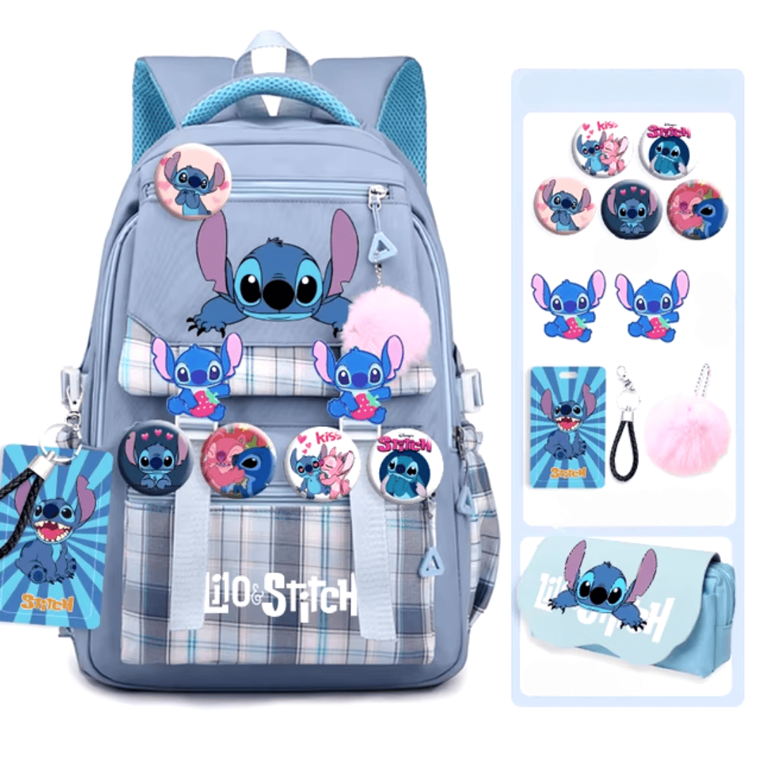 Mochila Grande Infantil do Stitch