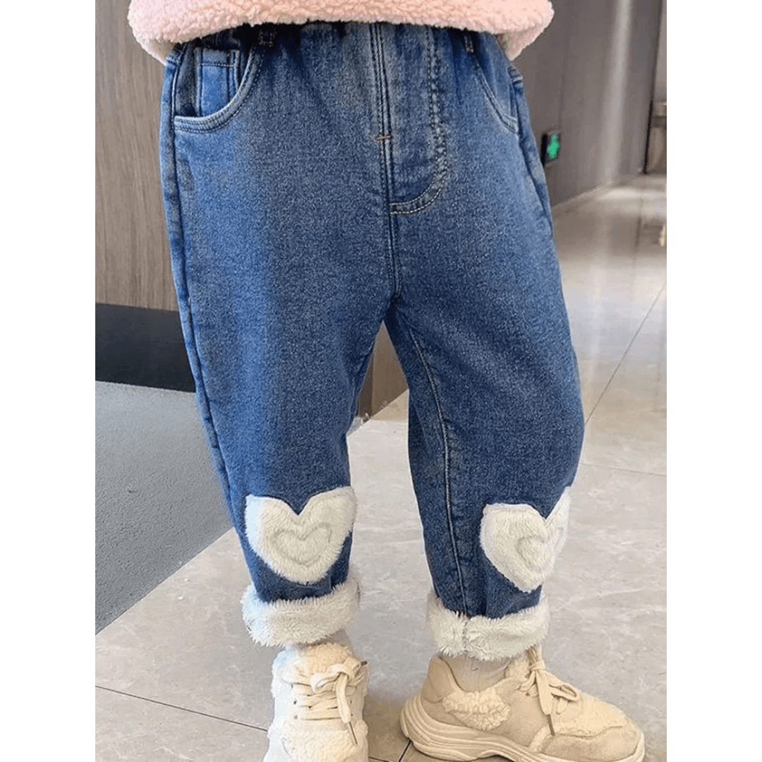 Calça Infantil Jeans e Peluciada