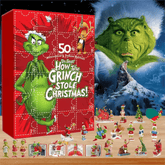 Calendário Contagem Regressiva + Brinquedos Surpresa Grinch