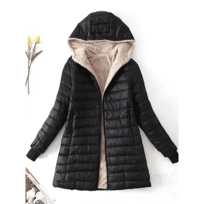 Jaqueta Feminina Puffer Longa com Pelúcia