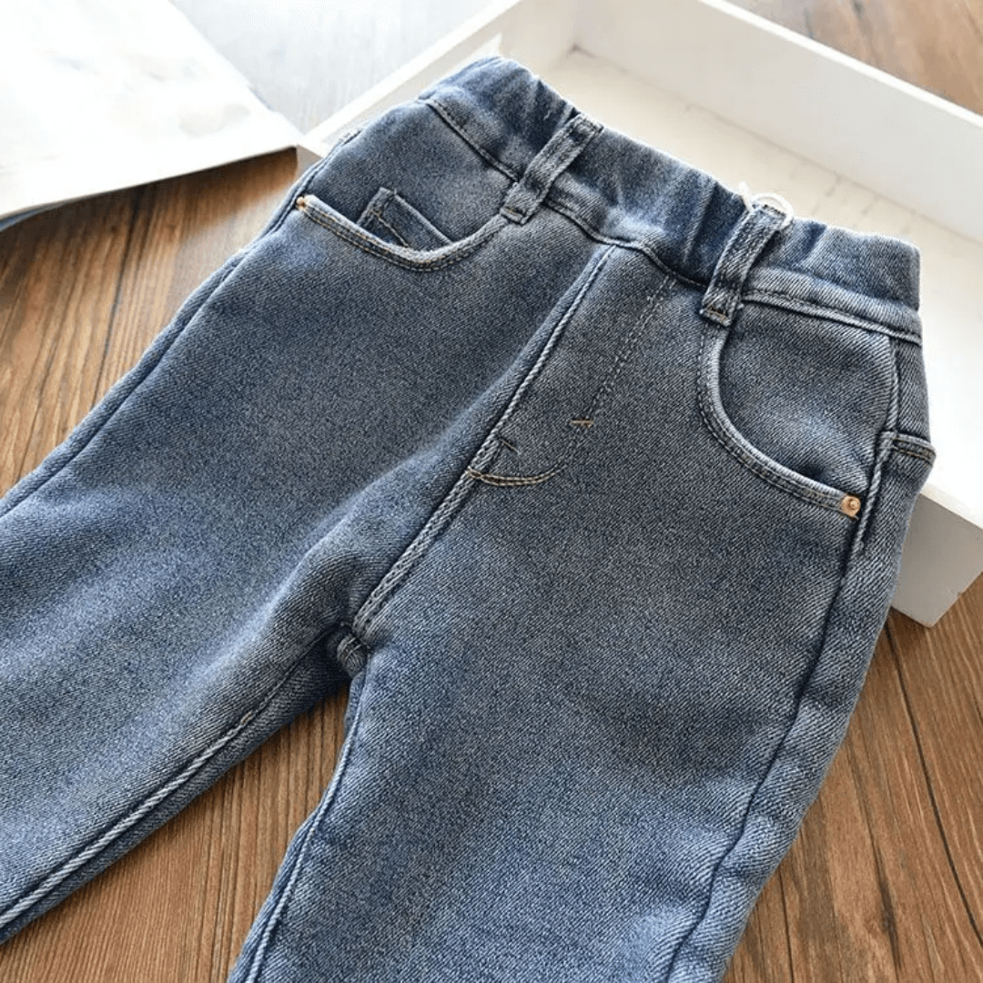 Calça Infantil Jeans Com Pelúcia