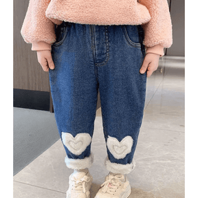 Calça Infantil Jeans e Peluciada