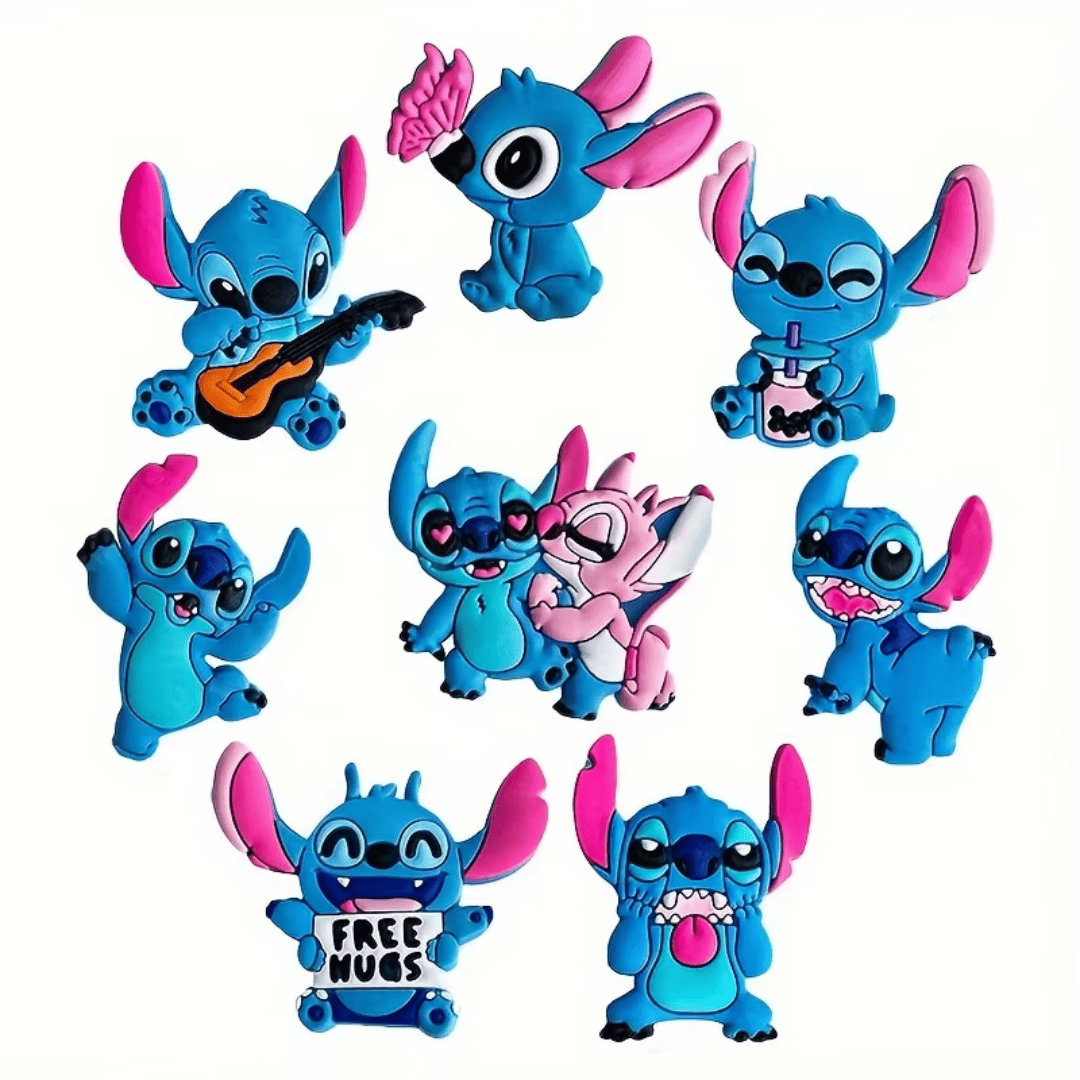 8 Bottons para Crocs do Stitch