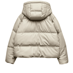 Jaqueta Feminina Puffer com Capuz