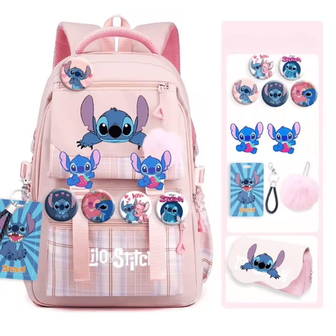 Mochila Grande Infantil do Stitch