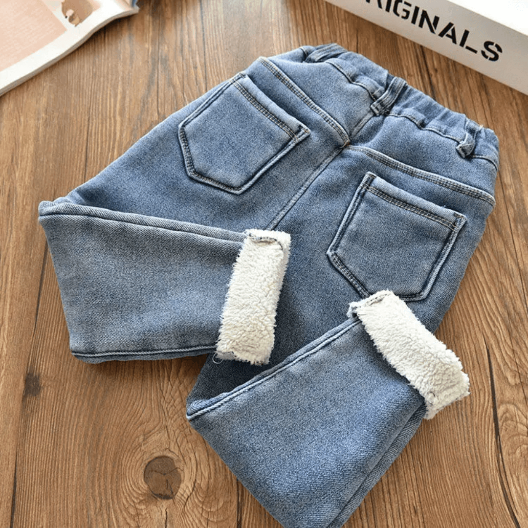 Calça Infantil Jeans Com Pelúcia