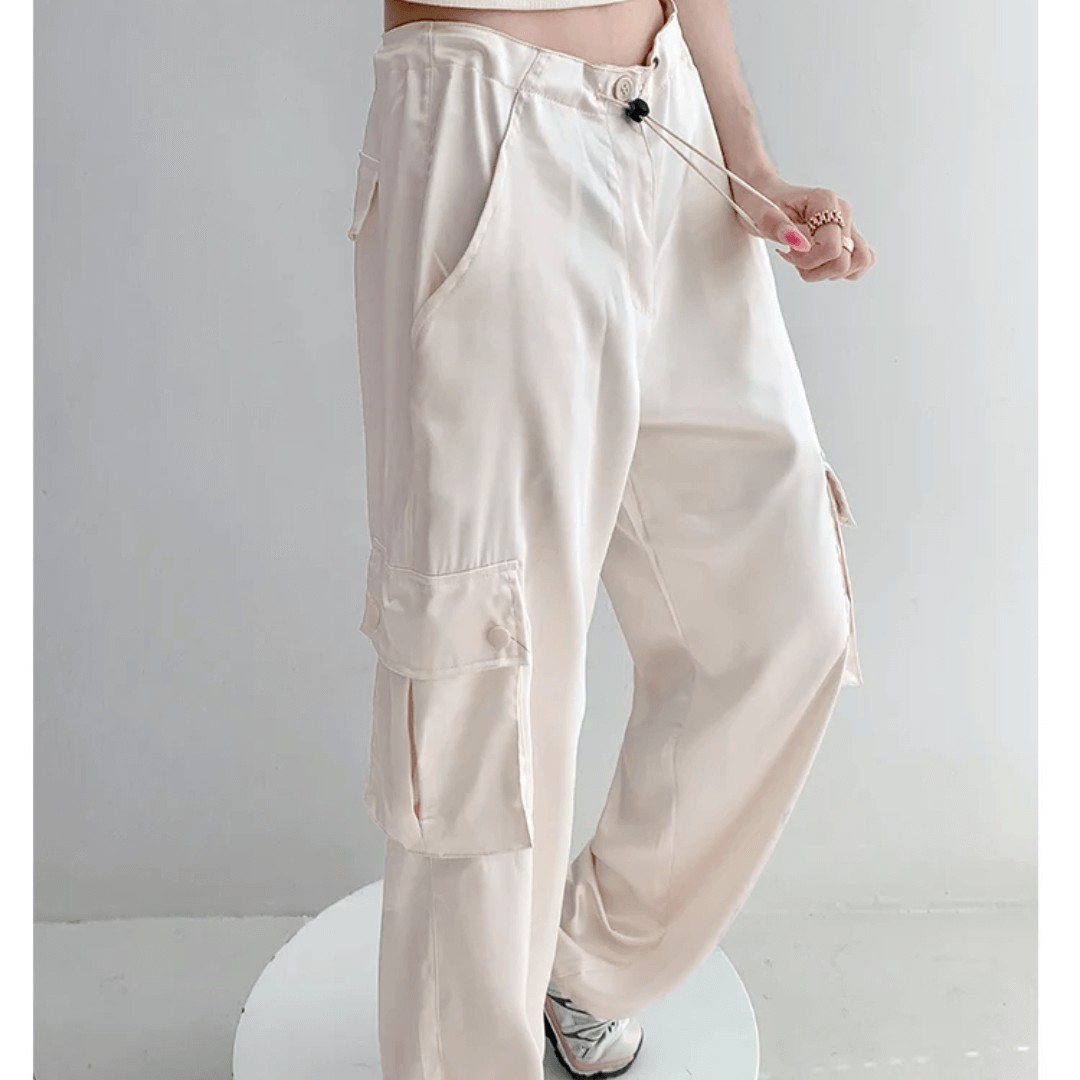 Calça Feminina Cargo Acetinada