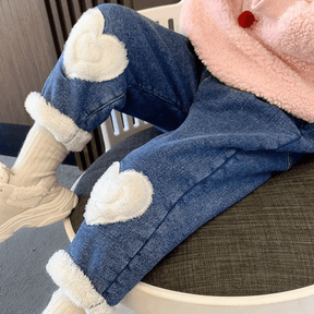 Calça Infantil Jeans e Peluciada