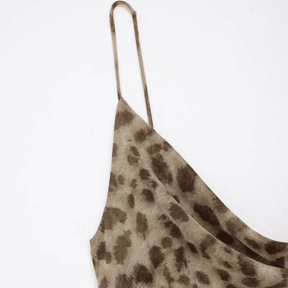 Vestido Feminino Longo Animal Print em Tule