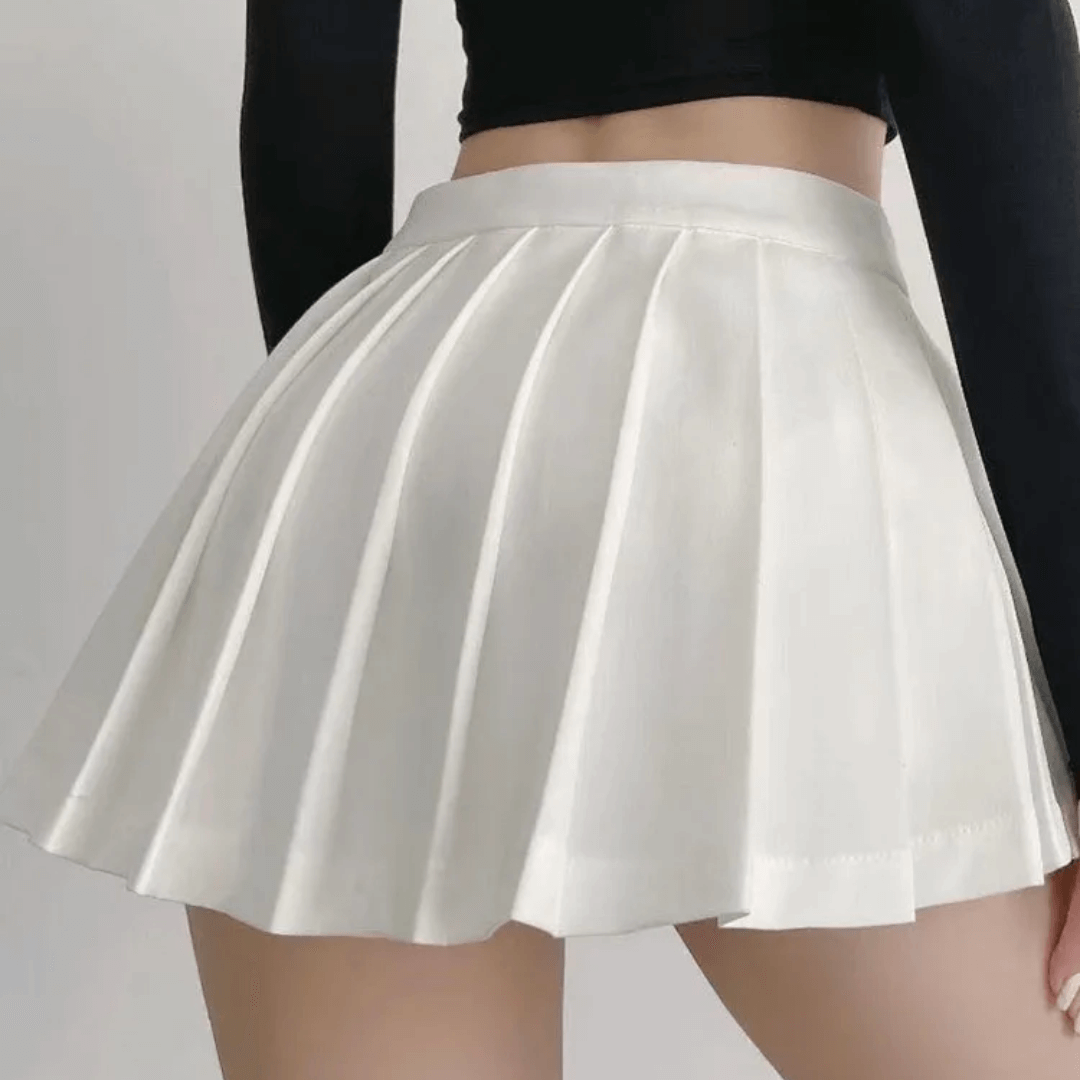 Short Saia Feminino Mini Plissada