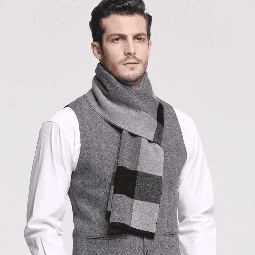 Cachecol Masculino Cashmere Xadrex