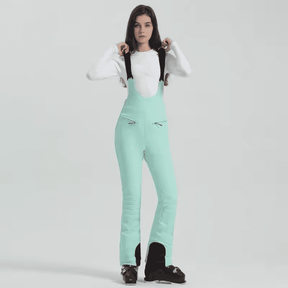 Calça Feminina com Alças para Neve Impermeável