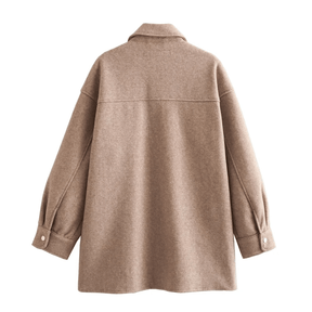 Jaqueta tipo Camisa Feminina Oversized Soft