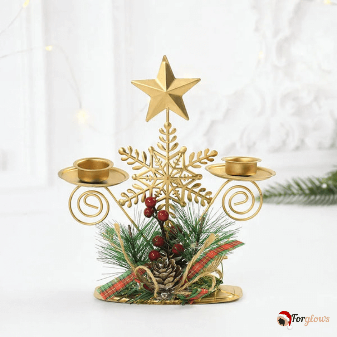 Castiçal Suporte de Vela Decoração de Natal