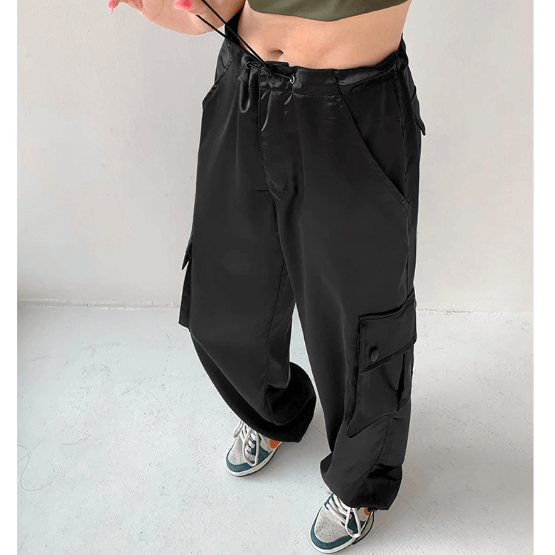 Calça Feminina Cargo Acetinada