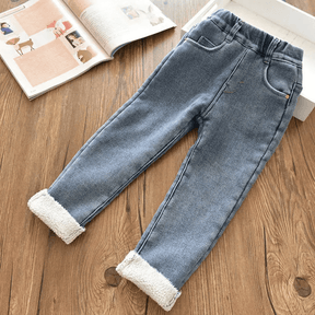 Calça Infantil Jeans Com Pelúcia