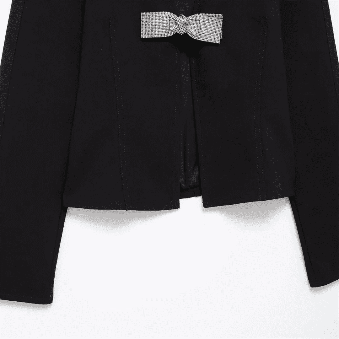 Blazer Feminino com Laço em Strass Cecília