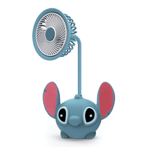 Mini Ventilador de Mesa com Apontador de Lápis do Stitch