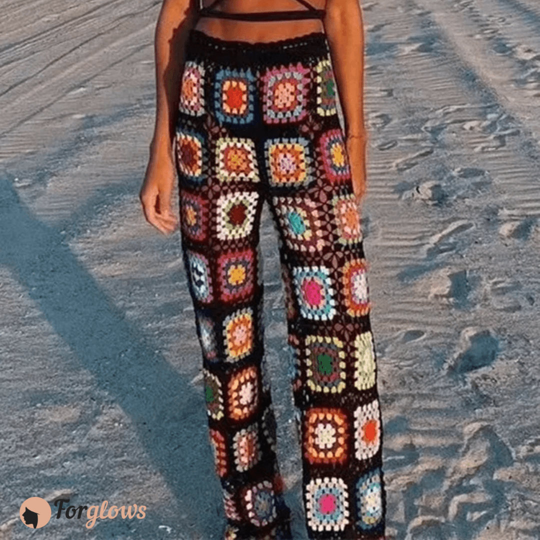 Calça Feminina Saída de Praia de Crochê Lenzi