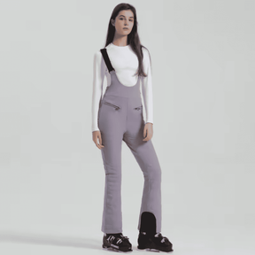 Calça Feminina com Alças para Neve Impermeável