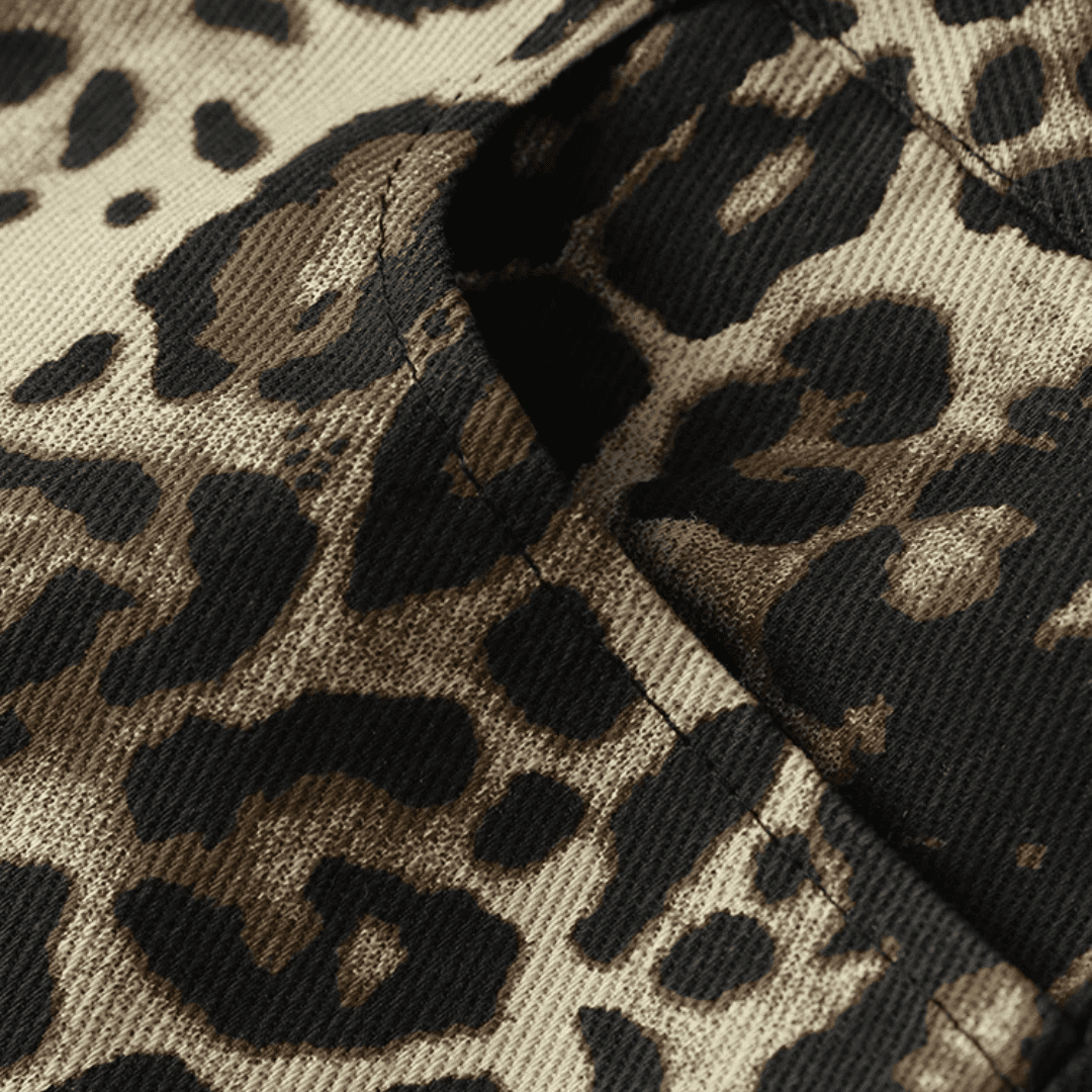 Short Feminino Animal Print Leopard