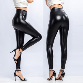 Calça Legging de Couro Feminina Peluciada HotLeg