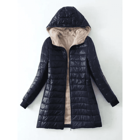 Jaqueta Feminina Puffer Longa com Pelúcia