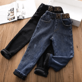 Calça Infantil Jeans Com Pelúcia