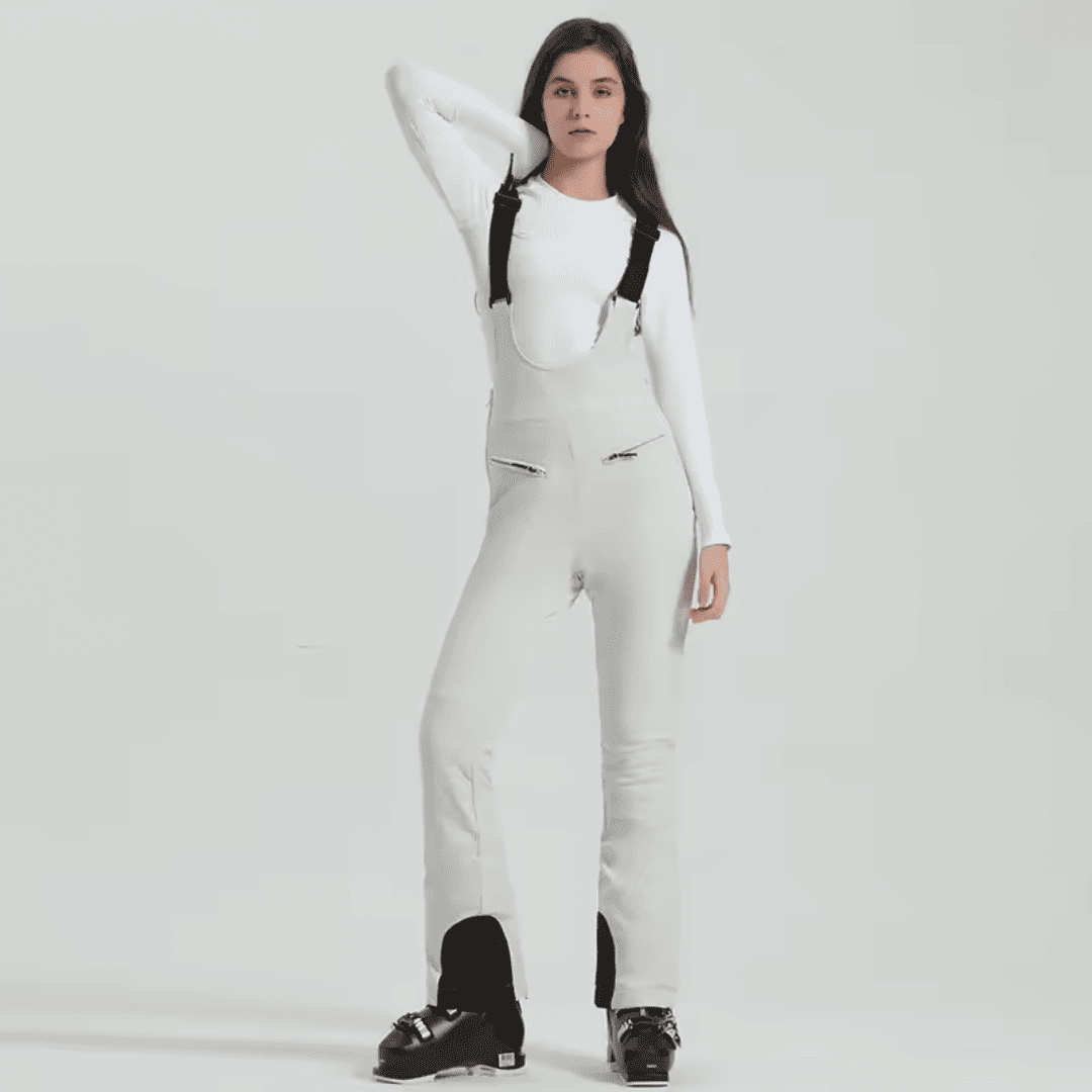 Calça Feminina com Alças para Neve Impermeável